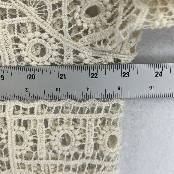 Liverpool Lace/Crochet Cardigan Size XL/1X Cream Beautiful Like New - Picture 10 of 11